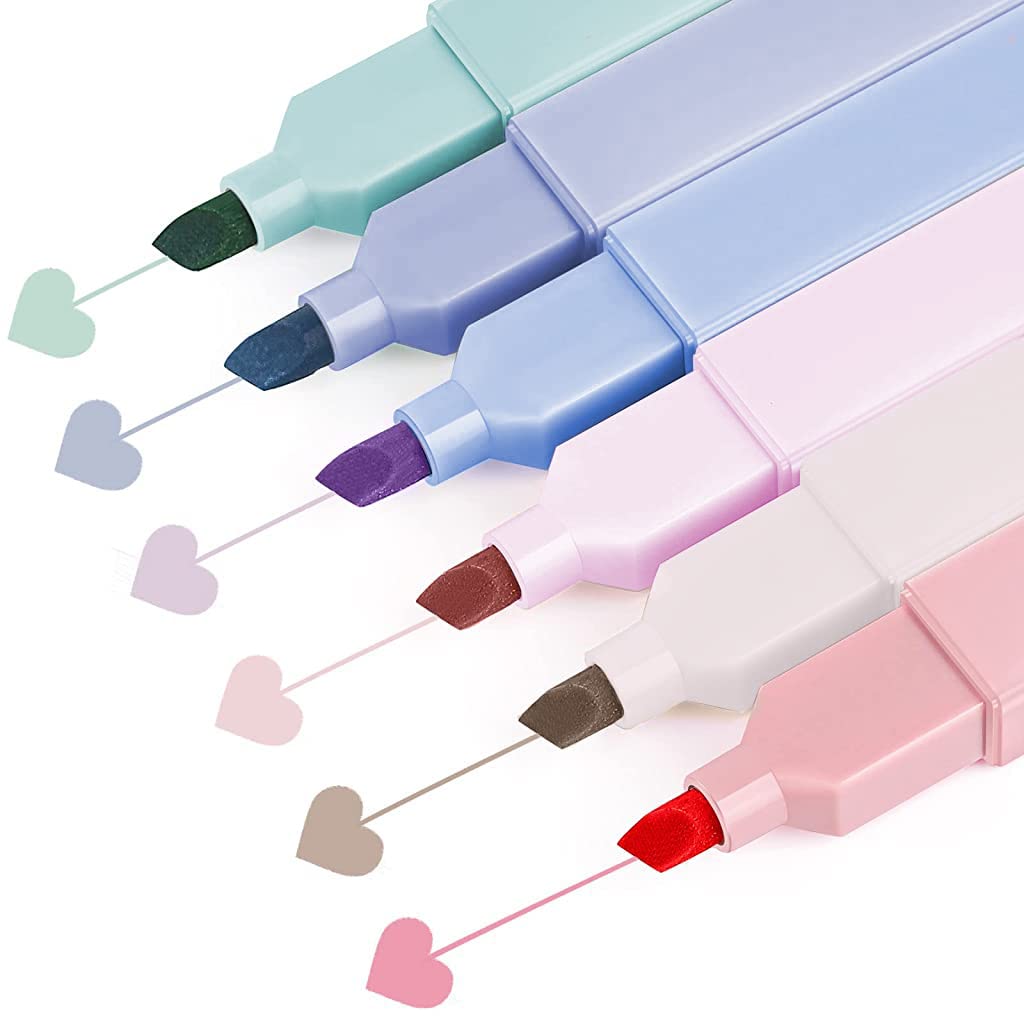 HASTHIP Aesthetic Highlighter Pen, 6 Color Cute Highlighter Pens with Soft Chisel Tip, Dry Fast Easy to Hold, Graffiti Pen Art Color Pen Markers Set for Journal Notes School Office Supplies HASTHIP Aesthetic Highlighter Pen, 6 Color Cute Highlighter Pens with Soft Chisel Tip, Dry Fast Easy to Hold, Graffiti Pen Art Color Pen Markers Set for Journal Notes School Office Supplies